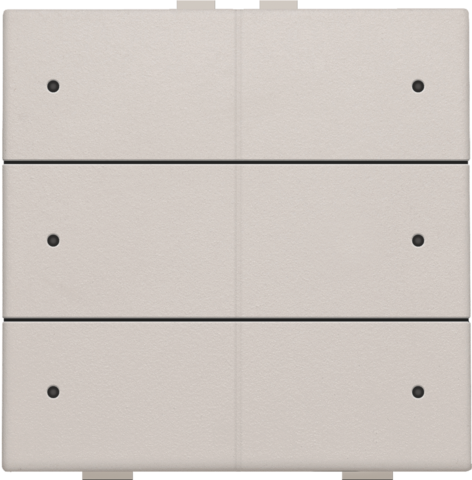 Bouton-poussoir sextuple avec led et capteurs de confort light grey Niko Home Control