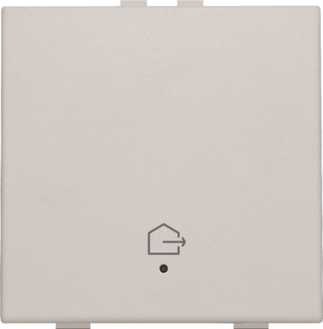 Bouton-poussoir simple avec led, capteurs de confort et symbole light grey Niko Home Control