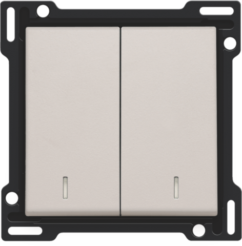 Set de finition interrupteur double allum./va-et-vient (double) light grey