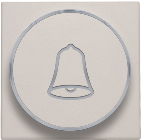Finition, symbole sonnette, pr bouton-poussoir 6a avec culot e10 light grey Niko Original