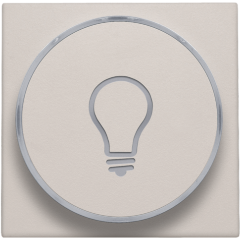 Finition avec symbole lampe pr bouton-poussoir 6a avec culot e10 light grey Niko Original