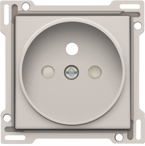 Set de finition prise avec broche de terre, 21mm light grey