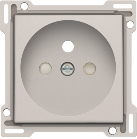 Set de finition prise avec broche de terre, 28,5mm light grey