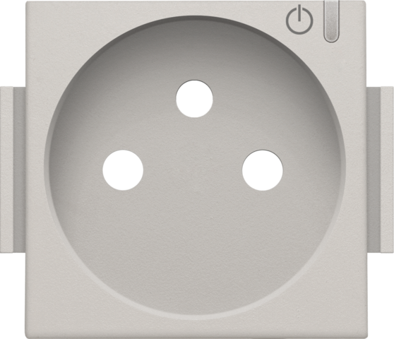 Set de finition prise conn., touche de commande, broche de terre light grey Niko Home Control