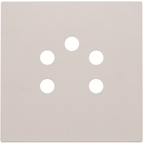 Set de finition prise téléphonique à 5 pôles light grey Niko Original