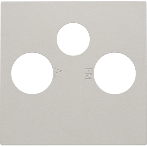 [NK102-69551] Set de finition 2 conn. coax. simples tv/fm et 1 conn. satellite light grey Niko Original