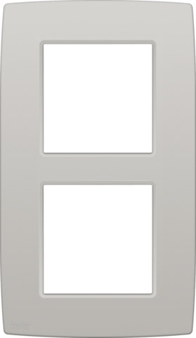 Plaque de recouvrement double, 60mm d'entraxe, verticale light grey Niko Original