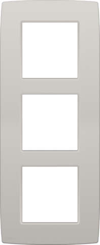 Plaque de recouvrement triple, 60mm d'entraxe, verticale light grey Niko Original