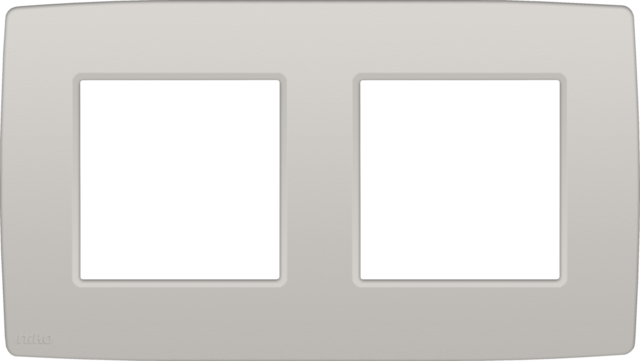 Plaque de recouvrement double avec 71mm d'entraxe light grey Niko Original