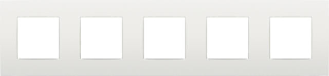 Plaque de recouvrement quintuple avec 71mm d'entraxe white Niko Intense