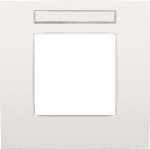 Plaque simple (8,5 x 8,5 cm) avec fenêtre transparente white Niko Intense