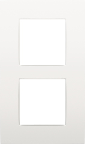 [NK120-76200] Plaque de recouvrement double, 60mm d'entraxe, verticale white Niko Intense