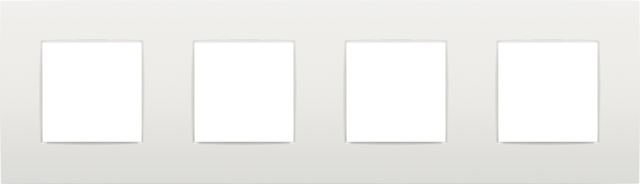 [NK120-76400] Plaque de recouvrement quadruple avec 71mm d'entraxe white Niko Intense