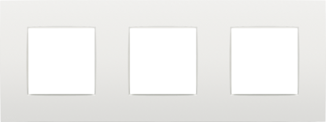 Plaque de recouvrement triple avec 71mm d'entraxe white Niko Intense