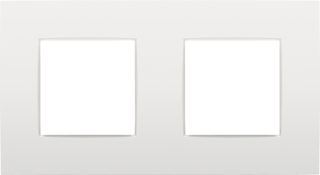 [NK120-76800] Plaque de recouvrement double avec 71mm d'entraxe white Niko Intense