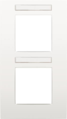 Plaque double, 71mm d'entraxe, avec fenêtre transparante niko intense white Niko Intense