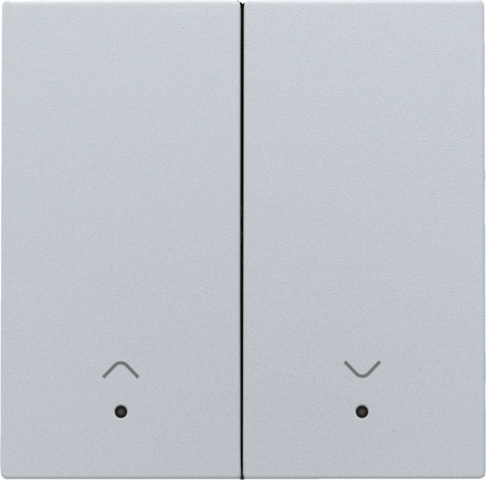 Set de finition interrupteur volets électron. dbl, avec lentille sterling coated Niko Home Control