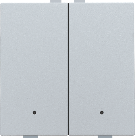 Bouton-poussoir double avec led et capteurs de confort sterling coated Niko Home Control