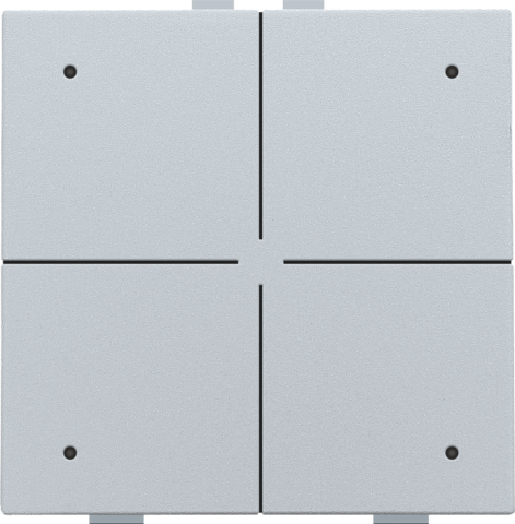 Bouton-poussoir quadruple avec led et capteurs de confort sterling coated Niko Home Control