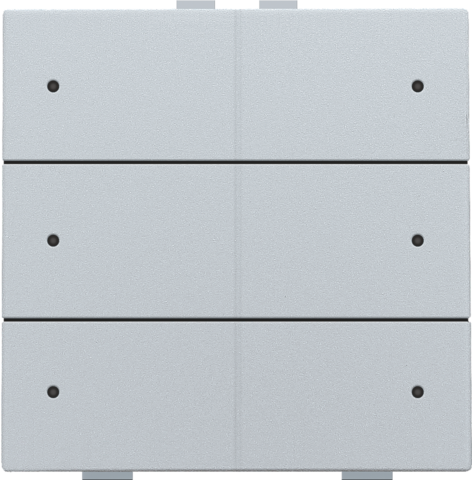 Bouton-poussoir sextuple avec led et capteurs de confort sterling coated Niko Home Control