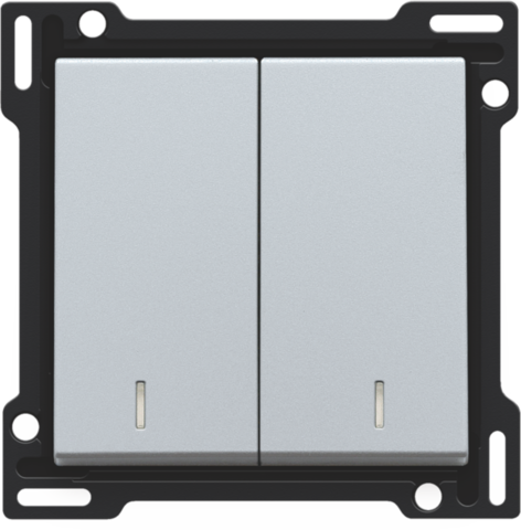 Set de finition interrupteur double allum./va-et-vient (double) sterling coated