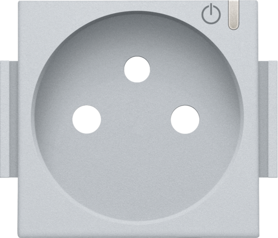 Set de finition prise conn., touche de commande, broche de terre sterling coated Niko Home Control