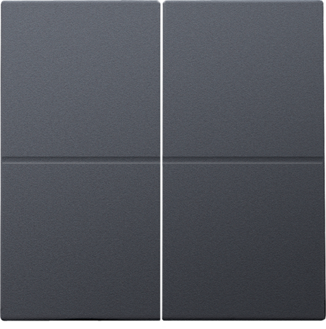 Set de finition interrupteur electr./bouton-poussoir quadruple anthracite coated Niko Home Control