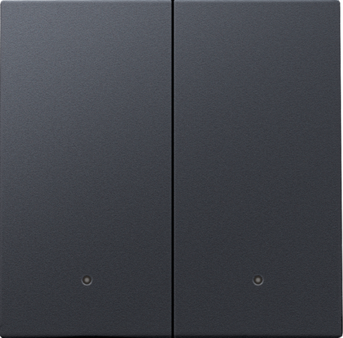 Set de finition interrupteur/bouton dbl électron., avec lentille anthracite coated Niko Home Control