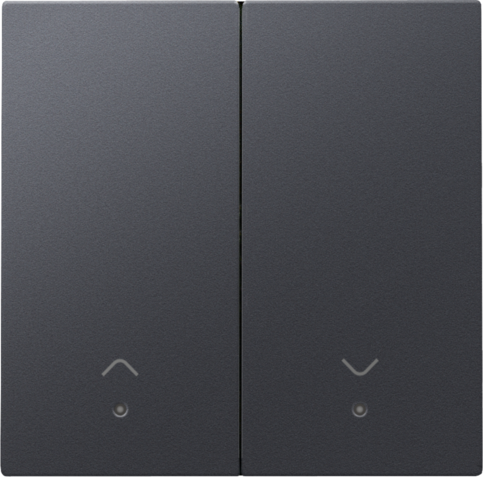 Set de finition interrupteur volets électron. dbl, avec lentille anthracite coated Niko Home Control