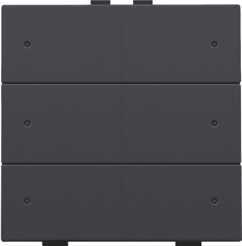 Bouton-poussoir sextuple avec led et capteurs de confort anthracite coated Niko Home Control