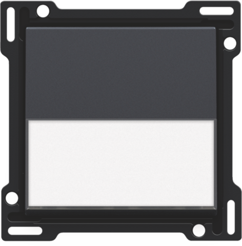 Set de finition avec étiquette pour interrupteur/bouton simple anthracite coated