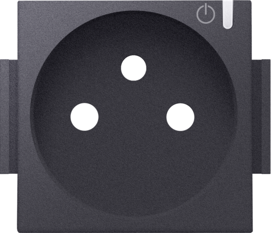 Set de finition prise conn., touche de commande, broche de terre anthracite coated Niko Home Control