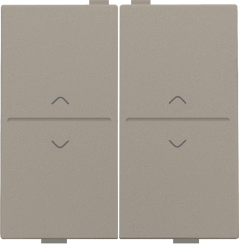 Touche dbl flèches pr interrupteur/bouton sans fil à 4 contacts bronze coated Niko Home Control