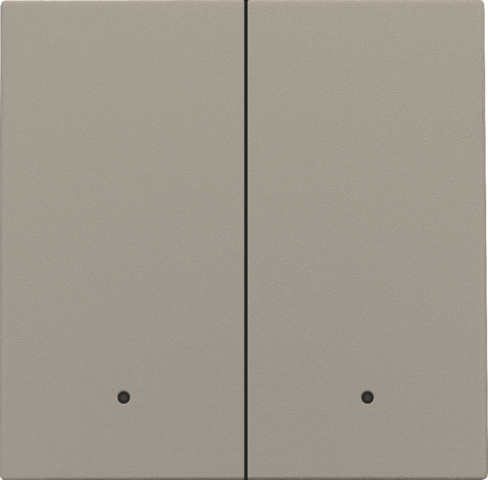 Set de finition interrupteur/bouton dbl électron., avec lentille bronze coated Niko Home Control