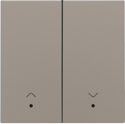 Set de finition interrupteur volets électron. dbl, avec lentille bronze coated Niko Home Control