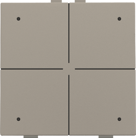Bouton-poussoir quadruple avec led et capteurs de confort bronze coated Niko Home Control