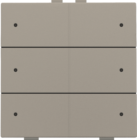 Bouton-poussoir sextuple avec led et capteurs de confort bronze coated Niko Home Control