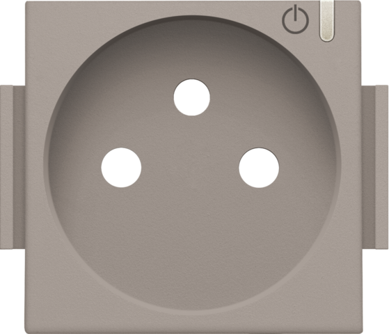 Set de finition prise conn., touche de commande, broche de terre bronze coated Niko Home Control