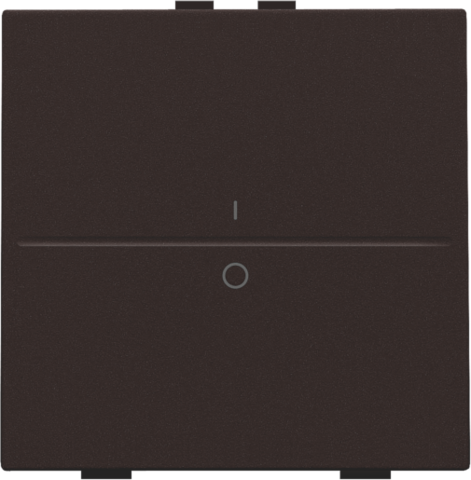 Touche simple i/0 pour interrupteur/bouton sans fil à 2 contacts dark brown coated Niko Home Control