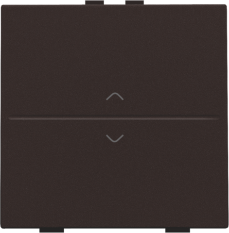 Touche simp. flèches pr interrupteur/bouton sans fil, 2 contacts dark brown coated Niko Home Control