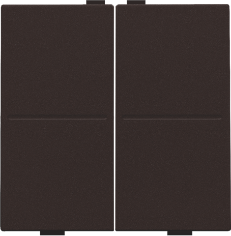 Touche double pour interrupteur/bouton sans fil à 4 commandes dark brown coated Niko Home Control