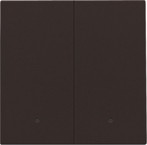 Set de finition interrupteur/bouton dbl électron., avec lentille dark brown coated Niko Home Control