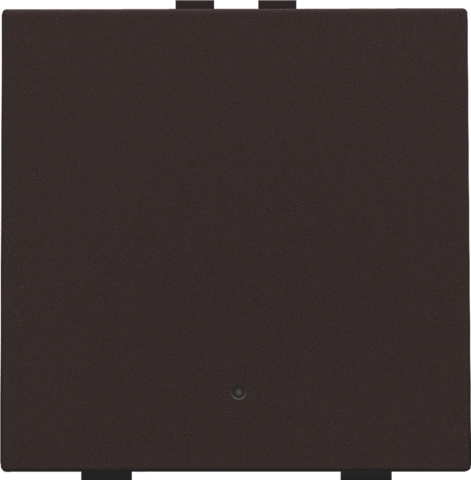 Bouton-poussoir simple avec led et capteurs de confort dark brown coated Niko Home Control