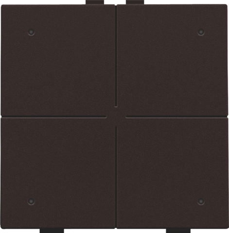 Bouton-poussoir quadruple avec led et capteurs de confort dark brown coated Niko Home Control
