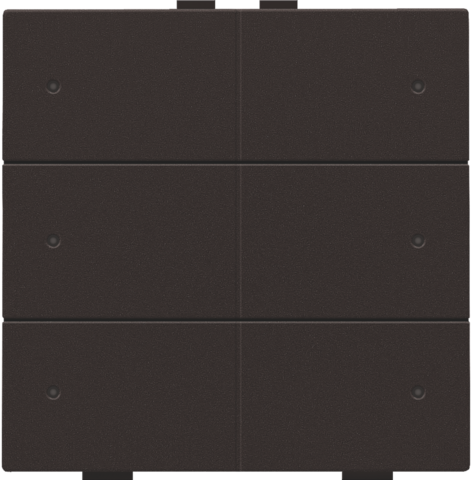 Bouton-poussoir sextuple avec led et capteurs de confort dark brown coated Niko Home Control