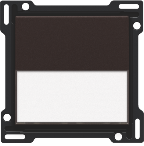 Set de finition avec étiquette pour interrupteur/bouton simple dark brown coated