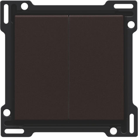 Set de finition interrupteur double allum./va-et-vient (double) dark brown coated