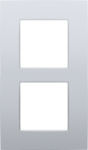 Plaque de recouvrement double, 60mm d'entraxe, verticale sterling coated Niko Intense