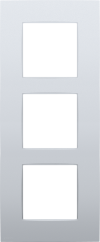 Plaque de recouvrement triple, 60mm d'entraxe, verticale sterling coated Niko Intense