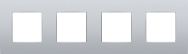 Plaque de recouvrement quadruple avec 71mm d'entraxe sterling coated Niko Intense